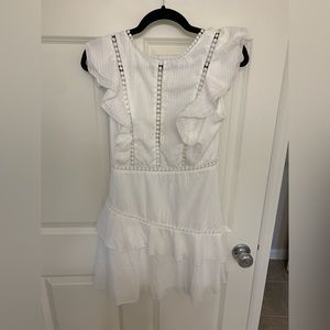 Shein White Ruffle Dress